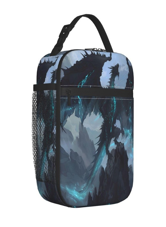 VODRM Dragon Lunch Box for Kids,Cool Insulated Bag for Student,Animal Reusable Thermal Insulation Cooler Tote Bags for School Work Picnic Camping Outdoor Gifts (Epic Fantasy Dragon) - Image 2